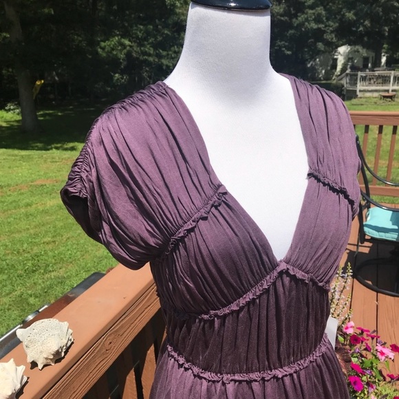 Tory Burch Feldspar Plum Silk Dress Small - Picture 3 of 7